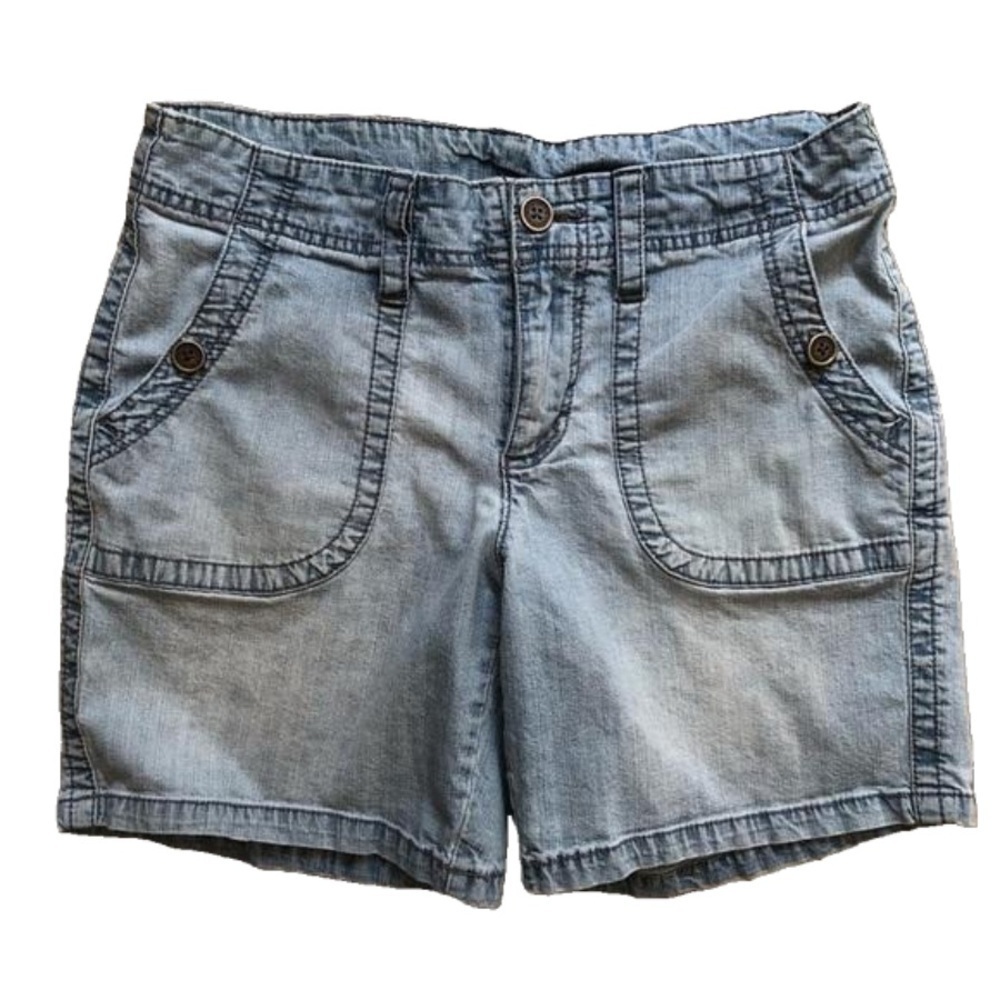 𝅺Vintage Faded Glory High Waist Mom Jeans Denim Shorts Size 10